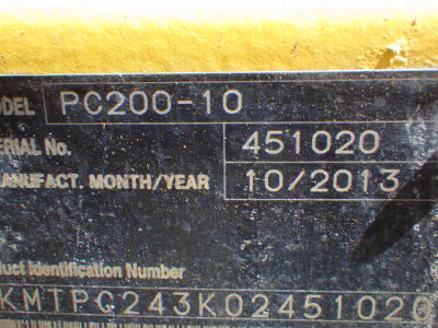 Máy xúc bánh xích KOMATSU PC200-10 đời máy 2014