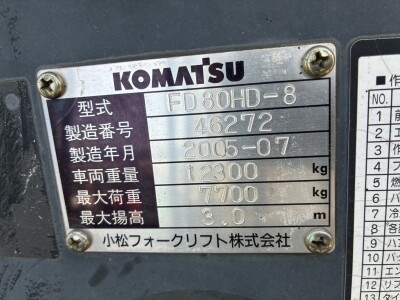 KOMATSU FD80HD-8