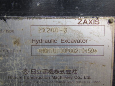 Máy xúc HITACHI ZX200-3 ,  sản xuất năm 2011